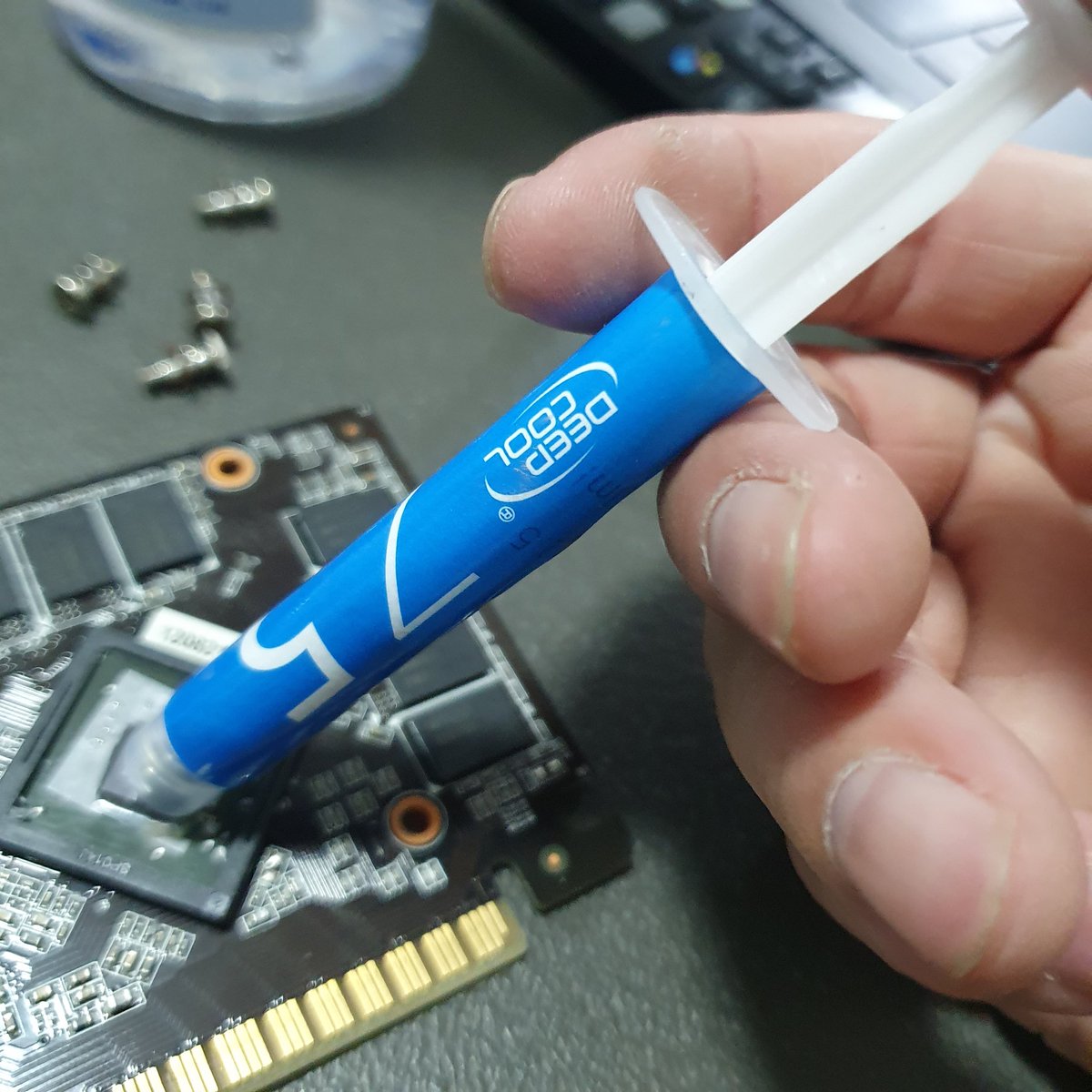 Kenteng's tweet image. Trying to revive a 12-yr old video card just to see what a Ryzen 7 is doing. #Chia #chiacoin