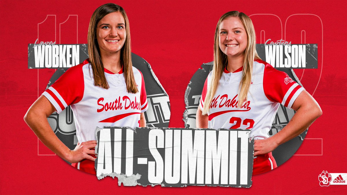 Senior second baseman Lauren Wobken and junior left fielder Courtney Wilson have been selected to the all-Summit League Team‼️

📰: yote.us/3blUHGy

#WeAreSouthDakota | #GoYotes 🐾