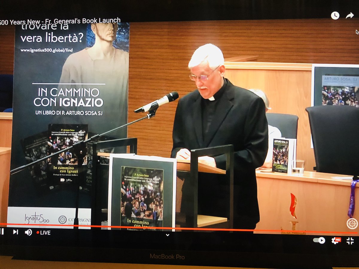 Watching live the global launch of the book “En camino con Ignacio” by Superior General of the #SocietyofJesus Arturo Sosa SJ. 
I am currently working on translating this book to Arabic, and feel so blessed to be part of this inspirational project!