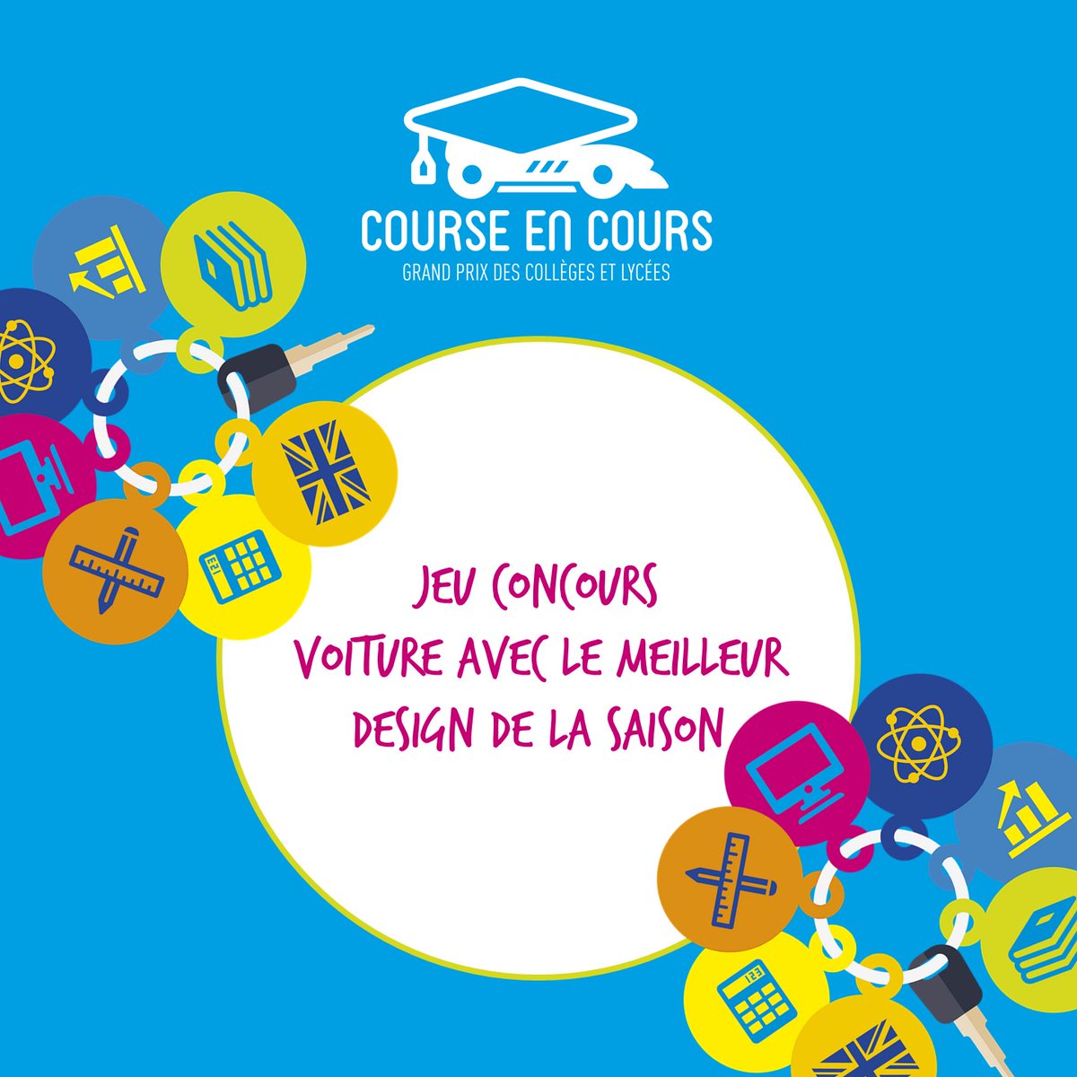 📣 Équipes Course en Cours : on y est ! Le jeu concours de la finale Course en Cours va bientôt démarrer ! 😃 Pour cette édition digitale, nous vous proposons de voter directement sur Instagram pour élire 🥁 : la voiture avec le meilleur design de la saison 2021.