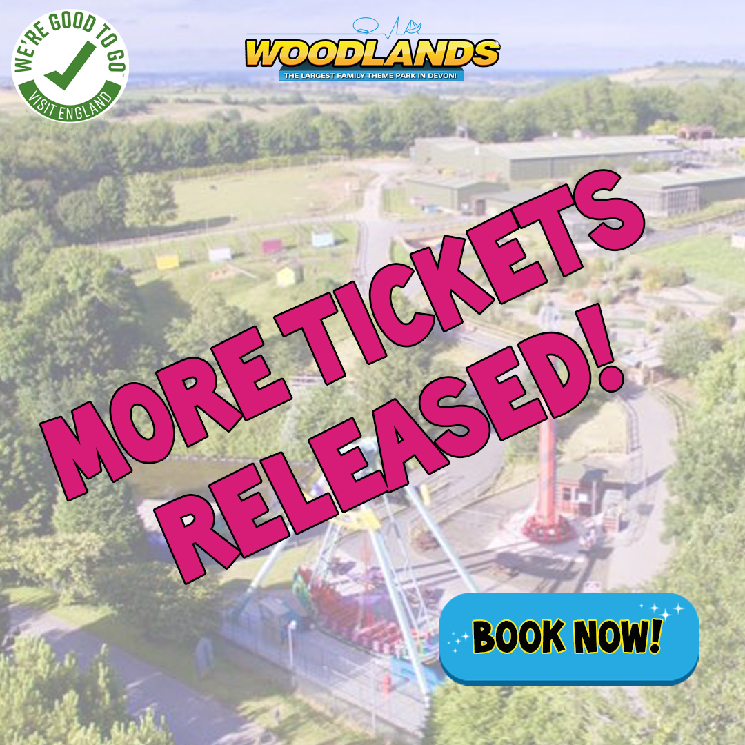 TICKET UPDATE!

Outdoor fun tickets released until 28th May. Our indoor play areas &amp; rides within the buildings will be reopening from Saturday 29th May. Fully open tickets now released until 23rd July 2021.

Book online to receive your discount!
woodlandspark.com