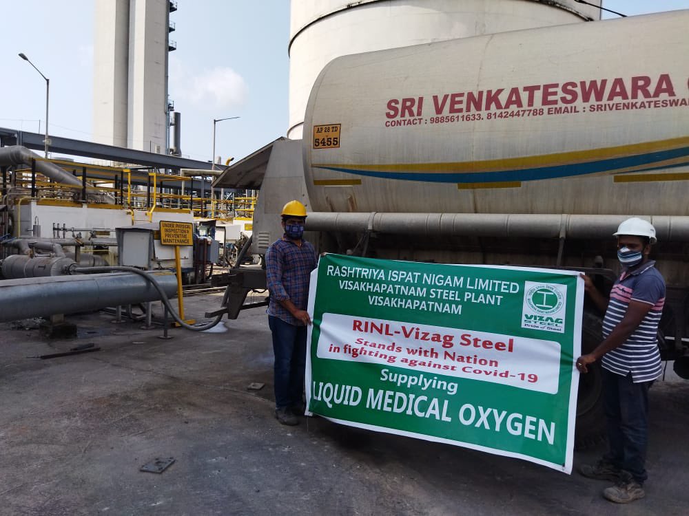 SteelMinIndia's tweet photo. Steel fraternity stands united in the service of nation. A total of 4456 MT life-saving liquid medical oxygen supplied by steel plants on 10.05.21. @dpradhanbjp @fskulaste https://t.co/hh3kztnqyQ