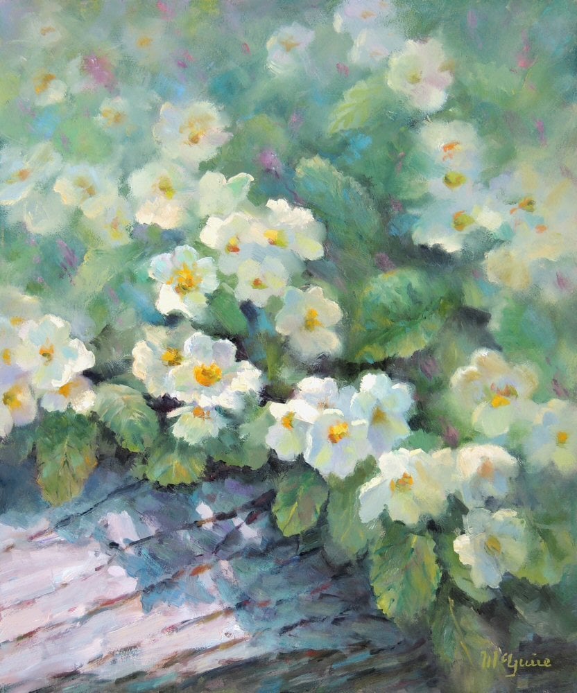 It's been a difficult few months for everyone. And I've been struggling to paint too. But I enjoyed painting these primroses during the warm spell in April.