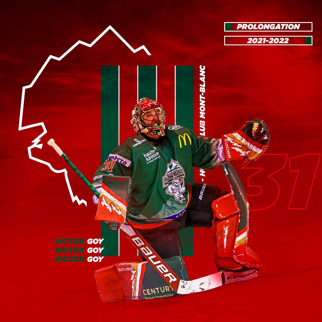 🤝 I Officiel Prolongation de Victor Goy
 
Le HC Mont-Blanc est heureux de vous annoncer la prolongation du meilleur joueur des Yétis 2020-2021 🟢🔴