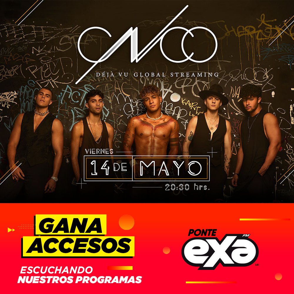 ExaGuadalajara's tweet photo. Dinámica para ganar tu acceso digital para el streaming #DejavuGlobal de @CNCOmusic
1. Sigue esta cuenta.
2. Da FAV ♥️ y RT al tuit 
3. Comenta con una captura de pantalla que ya hiciste los pasos 1 y 2, agregando tu nombre completo. 
El jueves daremos dos pases digitales. Suerte https://t.co/64Mg5KCXZz