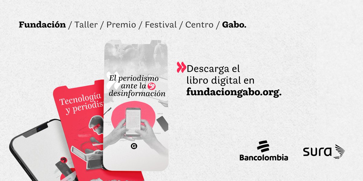 📣¡Nuevo lanzamiento de la <a href="/FundacionGabo/">Fundación Gabo</a>! 📕

Te traemos el libro digital ‘El periodismo ante la desinformación’, un documento para entender y enfrentar mejor este problema. 

📲👉🏾bit.ly/2RNyKcv 

Abrimos 🧵.