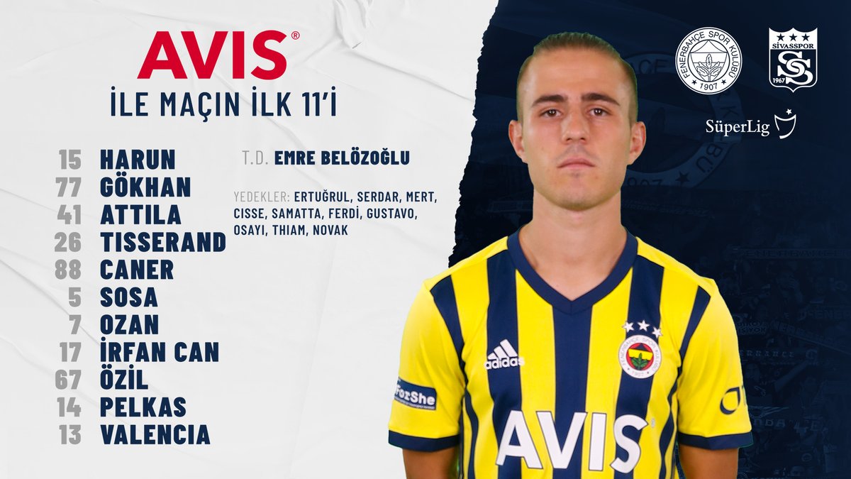 📢 @AvisTurkiye ile ilk 11'imiz! 👇 #FBvSVS