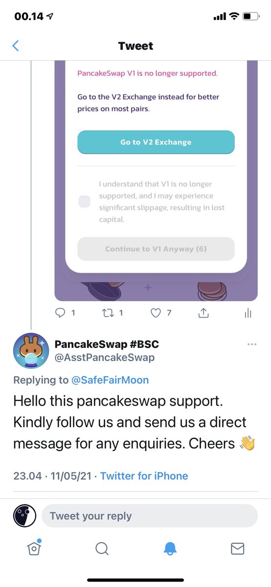 SafeFairMoon's tweet image. Never trust any non official account on Twitter or anywhere else!☝️

And never share your private keys with anyone. Never. Ever. ✅

#scam #scams #BSC #DeFI #BinanceSmartChain #PancakeSwap #PancakeSwapV2