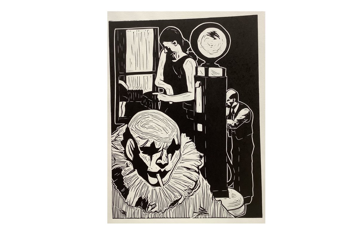 Printmaking Bath Spa (@printworkshops) on Twitter photo 12 May 2021. 1st year Graphics student Sebastian Dray's linocut of figures from Edward Hopper paintings for this semesters print project <a href="/artdesignbsu/">artdesignbsu (Adele)</a> 12 May 2021. 1st year Graphics student Sebastian Dray's linocut of figures from Edward Hopper paintings for this semesters print project <a href="/artdesignbsu/">artdesignbsu (Adele)</a>