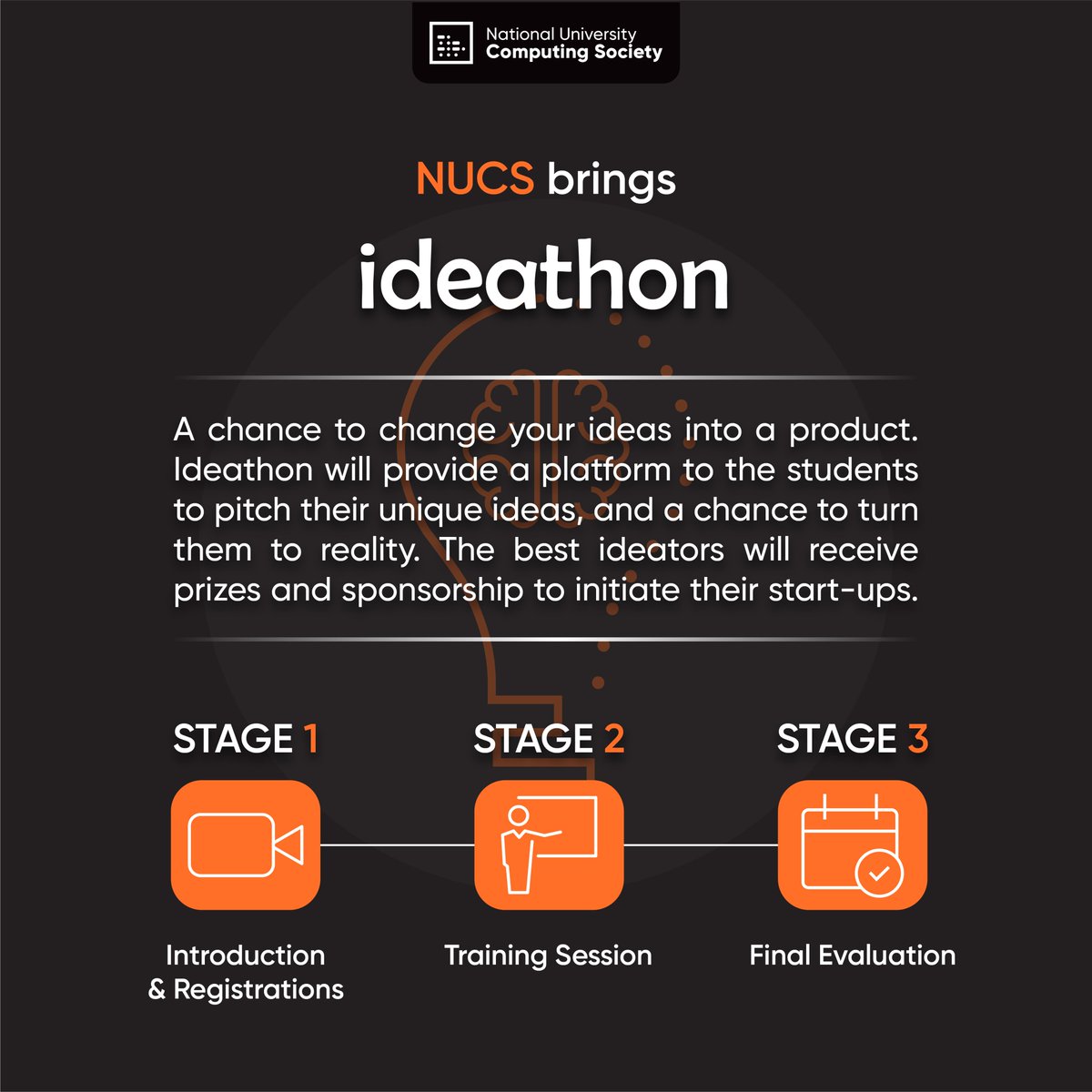 NUCompSoc's tweet photo. NUCS brings Ideathon, a platform to bring your ideas to life!
Fill in this poll and let us know how excited you are about this event 
> https://t.co/KALs1pdlqD

#ideas #innovation #Ideathon #startup #polls #NUCS #FAST #NUCES https://t.co/VkoTQNRHzU