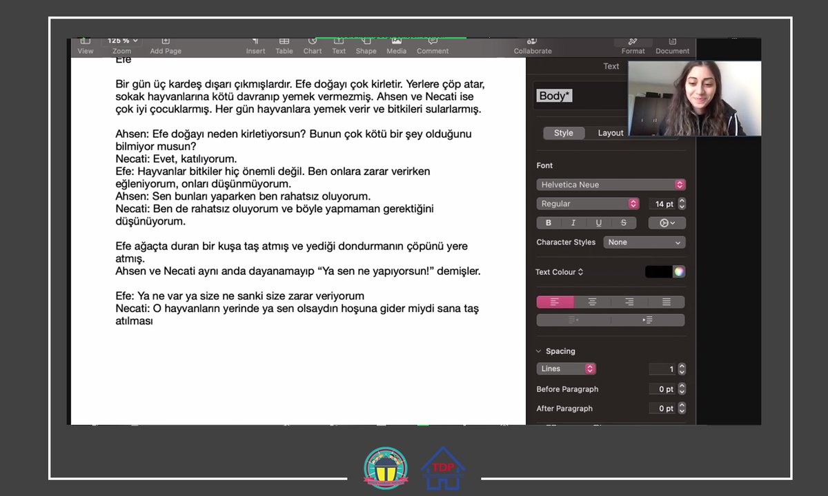 Dönemin son etkinliğinde çocuklarımızla birlikte tiyatro etkinliği gerçekleştirdik🎭 Doğa sevgisi, eşitlik, yardımlaşma gibi konularda oyunlar yazıp hayal gücümüzün sınırlarını zorladık. Etkinliğin sonunda da tüm skeçleri izleyerek hem yeni bilgiler öğrendik hem de çok eğlendik🥰