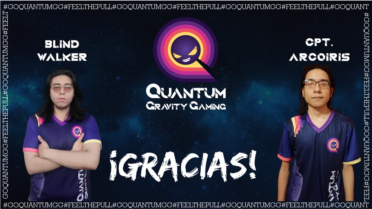 QuantumGravityG's tweet photo. ¡Muchas gracias!
El día de hoy queremos darles las gracias y desearles mucho éxito en sus siguientes proyectos a nuestros jugadores @BlindWalkerLoL y @CptArcoiris ¡los vamos a extrañar!
#GoQuantumGG #FeelThePull https://t.co/7tcA2JraaL