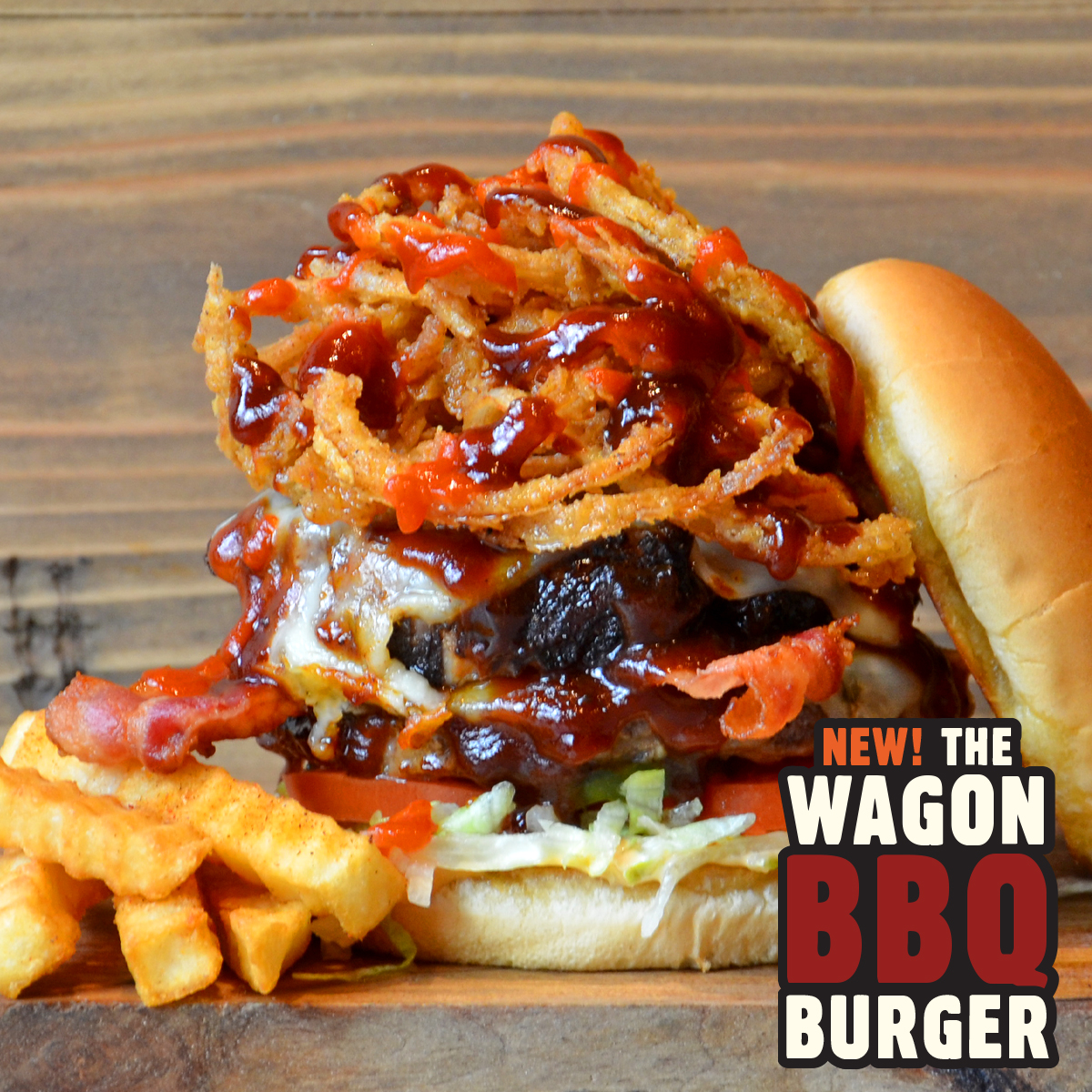 gradysbarbecue's tweet image. We are heating things up this summer with our NEW specials!🔥 Check out our Wagon BBQ Burger and more! Available for dine-in, takeout and delivery for a limited time.