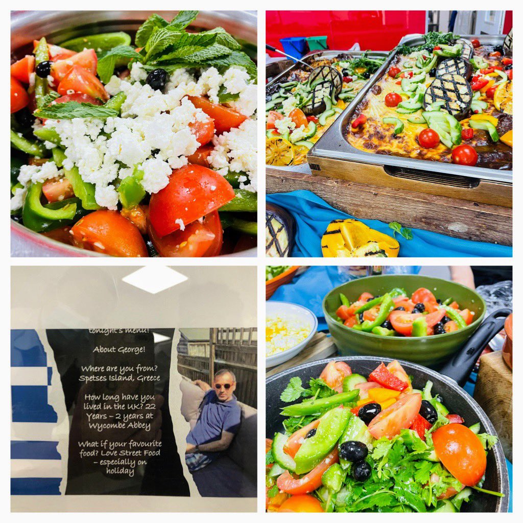 SuzanneHemchaou's tweet photo. We have a super talented kitchen bunch from all around the globe. So weโre giving each one the chance to be part of our exciting summer menu. Kicking off with our fabulously creative Georgios. #GreekNight @wycombeabbey @HolroydHowe @melrahaman #ChefsShowcase ๐ฌ๐ท๐ฝ https://t.co/J0ljg5ICIe