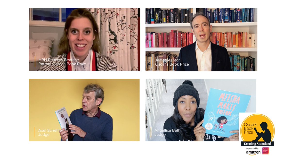 mrjamesashton's tweet photo. Our @oscarsbookprize virtual awards featuring brilliant @angellicabell @yorkiebea #AxelScheffler @reallorraine #OBP21 can be watched back here: https://t.co/pau0xBVAoW https://t.co/Fxemy8mnbz