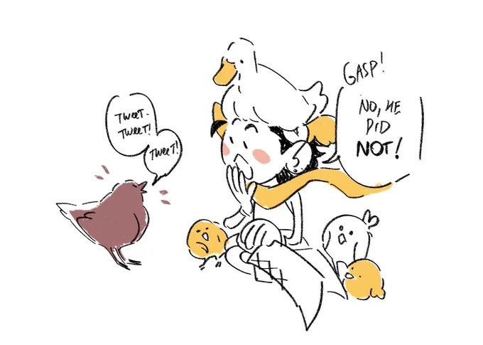 Herm is definitely a type of a person who would gossip with birbs https://t.co/WbLWu1r0IW 