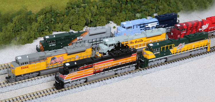 KatoUSAInc's tweet photo. Big news in N Scale! Kato USA will be doing a new run of the SD70ACe Union Pacific Heritage engines, to arrive late this year/early next year! Now's your chance to jump on these if you missed them the first time!
https://t.co/aKJ3uqjGfK https://t.co/XfUYTsebS9
