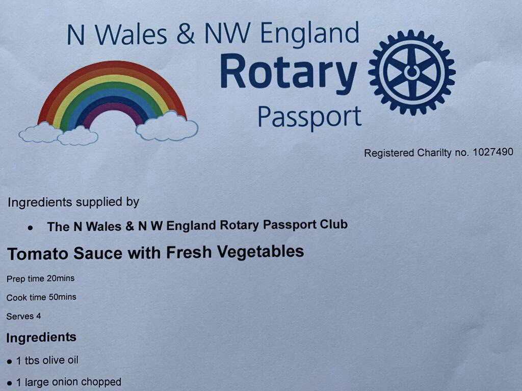 This week’s Wrexham hub recipe box,Tomato &amp;Veg Pasta.Yum! And Powys hub working with Game Change Project teaching car servicing. Driving skills very soon as it’s essential for work in rural areas. Working  with young people is so important to Passport.#rotaryworkingtogether