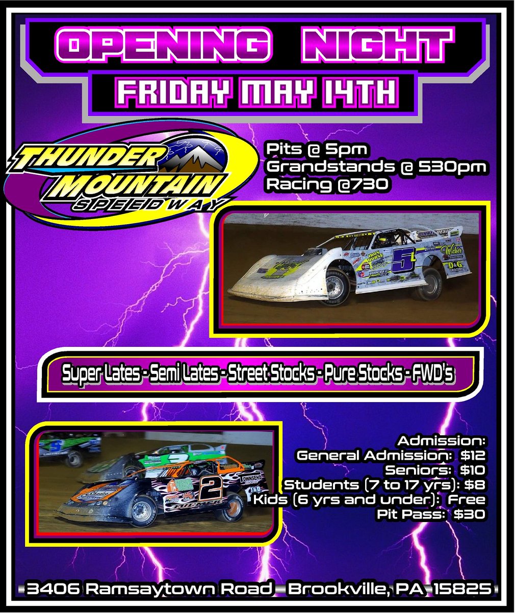 Thunder Mountain Speedway (PA) (@speedwaypa) on Twitter photo  Thunder Mountain Speedway (PA) (@speedwaypa) on Twitter photo