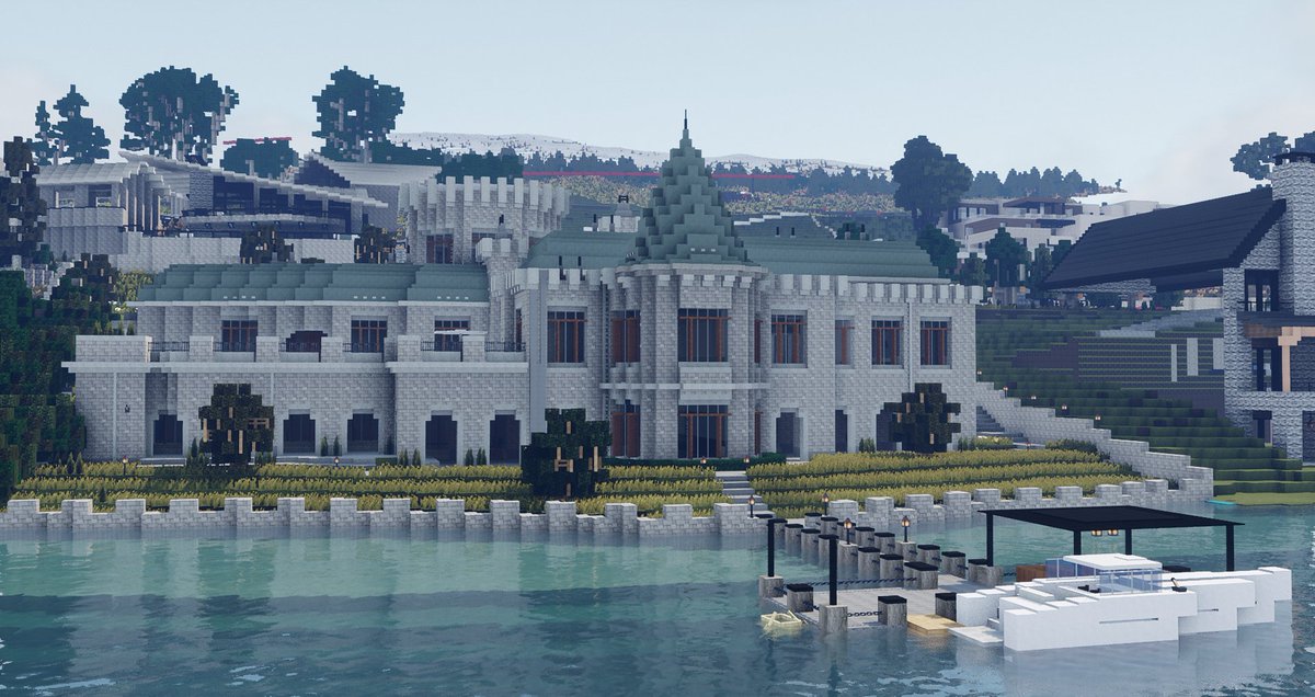 TNMTotallyNotMe's tweet photo. Some serious work happening in Kensington Shores this month! Here's some sneak peaks of what we've been doing this past few weeks on @BlueprintMCS, /warp Anatora:KensingtonShores 👀

#architecture #Minecraft #minecraftrealism #modern #inspiration #art #housing #houses #politics https://t.co/WRAmpxiH8z