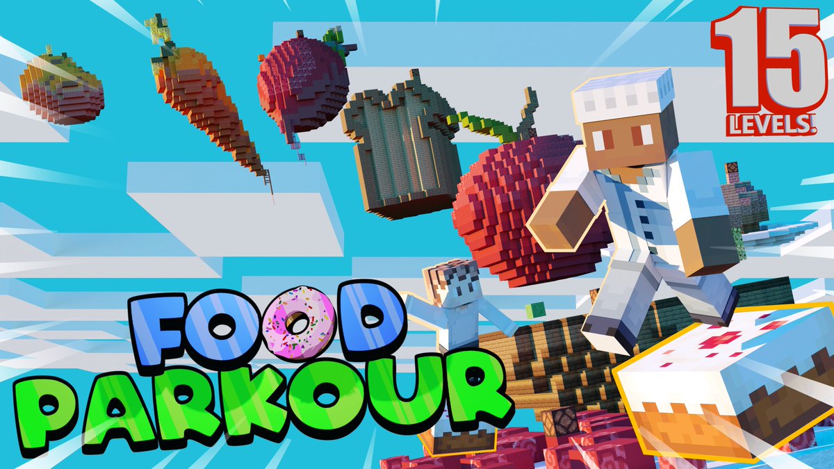 Super excited to announce that my first Minecraft Marketplace project has been released! Huge thanks to <a href="/CrackedCubes/">CrackedCubes</a> for this opportunity!

#minecraft #minecraftmarketplace #parkour #food