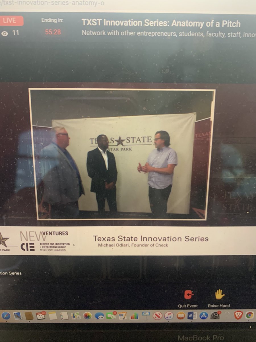 Oksana_ATX's tweet image. ⁦@Austin_VC⁩ with @BigMike052 CEO of ⁦@get_check_app⁩ at the TXST innovation series ⁦@SputnikATX⁩ alumni and partner in action