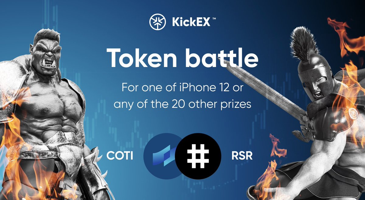 kickexcom's tweet photo. ⚔️12 DAYS LEFT UNTIL THE END OF $COTI vs $RSR TOKEN BATTLE!

🥷🏼Join a team, become a warrior and #trade!

⏬ BATTLE OVERVIEW: 
https://t.co/RlbsnHkHXu https://t.co/IGFAIPci2I