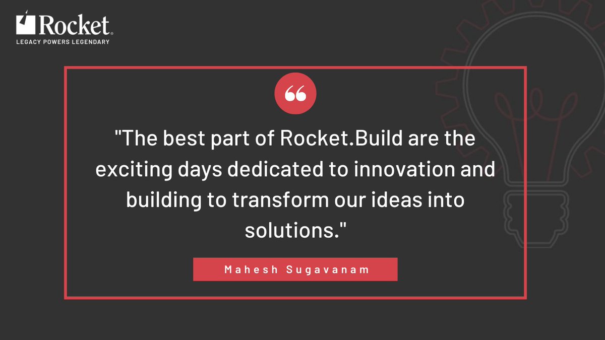 Rocket's tweet photo. Rocketeer and #RocketBuild21 participant, Mahesh, tells us what he likes the most about our annual #hackthon event. https://t.co/XKJOaoqVL4