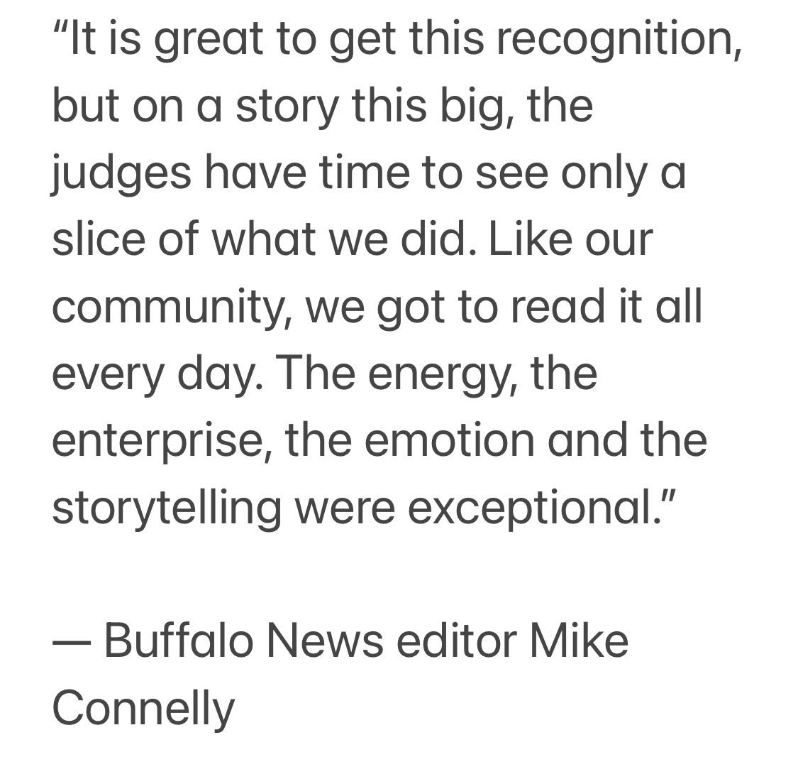 Congratulations to Guild members for winning the <a href="/LeeEntNews/">Lee Enterprises</a> President’s Award for coverage of the Covid-19 pandemic. Tell Lee/<a href="/TheBuffaloNews/">The Buffalo News</a> their contract demands will harm this kind of local journalism in WNY, and to listen to editor <a href="/MikeConnellyBN/">Mike Connelly</a>. 
protectlocaljournalism.com