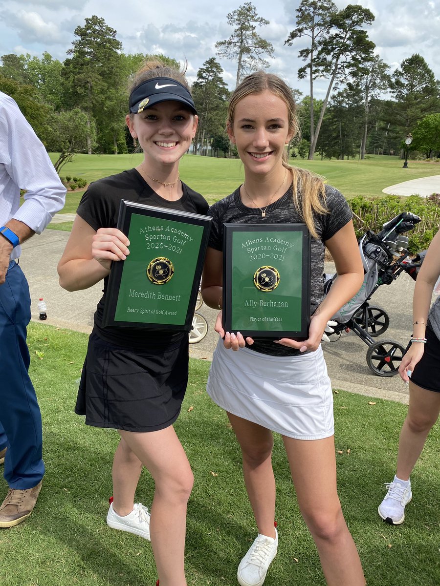 AcadGolf's tweet photo. Great senior night and Anderson Cup event! Thanks to all who came out and supported. Congratulations to our seniors and to Meredith Bennett for winning the Anderson Cup with a 3 under 33. https://t.co/uBhvKOr4mn