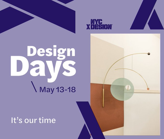 nyctourism's tweet image. Follow @NYCxDESIGN for Design Days, a 6-day celebration of NYC’s design community May 13–18. #DesignDays is a series dedicated to New York's designers, practices, products, and spaces that make our design community unlike any other bit.ly/3h68HIg