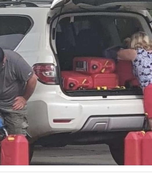 JoshStein_'s tweet photo. Folks, I don’t know what these people’s situation is. They may need all that gas. But please do NOT hoard. Let’s not have a run on gas like we did on toilet paper last year. Only buy gas or take a trip if you have to. Otherwise, just wait. https://t.co/XLDhmQjVlE