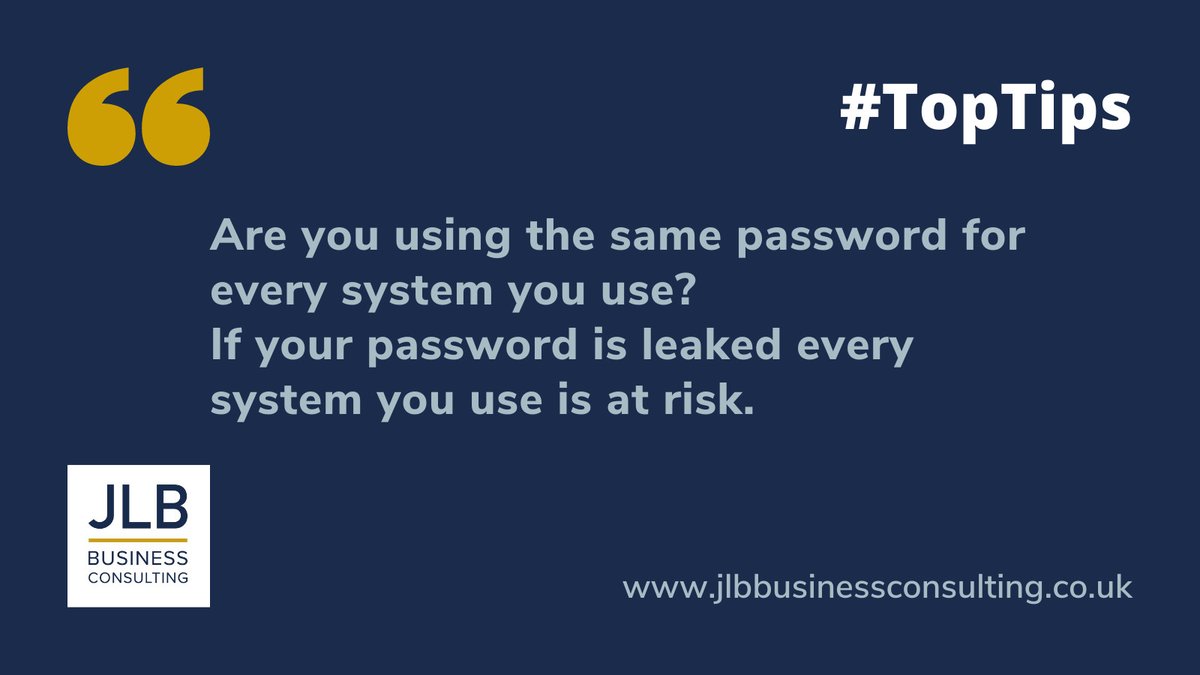 JBrianti's tweet photo. #TopTips
Are you using the same password for every system you use? If your password is leaked every system you use is at risk
#gdprisfun #GDPRproblems #gdpr #dpo #c-dpo #GDPRcompliance #dataprotection #dataprivacy #cybersecurity #PrivacyProfessional https://t.co/KMioWyyoQl