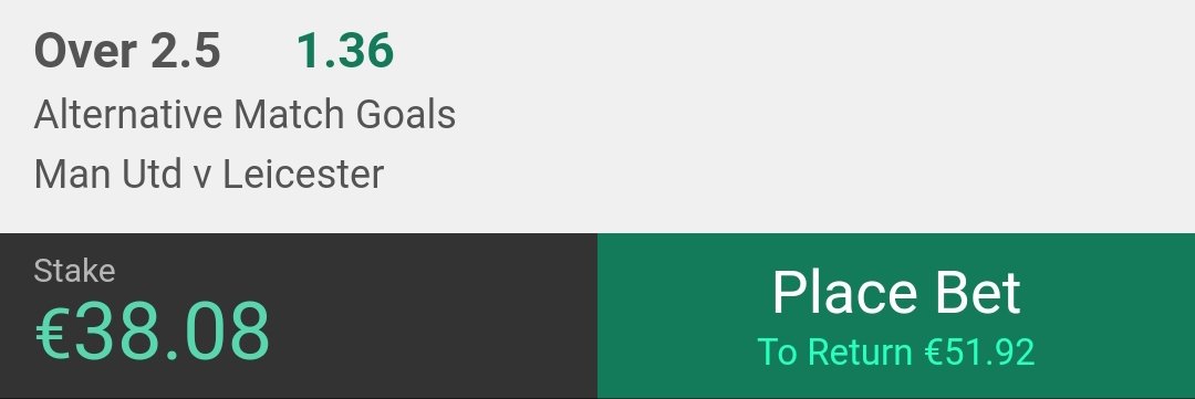 SmartBettingTi1's tweet photo. ⚽ CHALLENGE £10 - £100
BET 6 ⚽

👉 Man United vs Leicester
➡️ INPLAY - Over 2.5 Match Goals
💰 Stake: £38.04
💰 Returns: £51.92

Telegram 👇
https://t.co/EBacOsB05d

#challengebets #inplay #tips #bettingtwitter #GamblingTwitter https://t.co/gR3vzblQYC