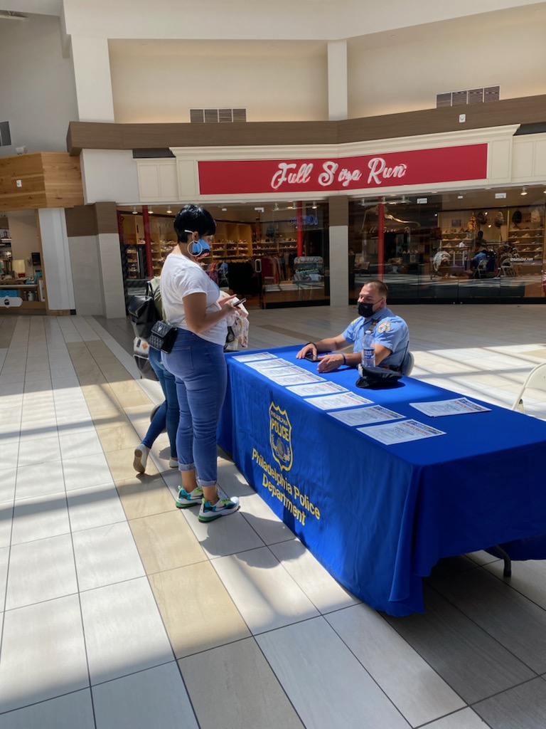 PPDRecruiting's tweet photo. PPD Recruiters with information table @ Philadelphia Mills Mall https://t.co/CcIjsamulj #JOINPHILLYPD #MAKINGANIMPACT #BETHEDIFFERENCE #BETHECHANGE #PHILLYPD #PPD #PHILLYPOLICE #PHILLY #PHILADELPHIA #POLICE #JOINPPD #PHILLY2021 https://t.co/zykoxDgB6A