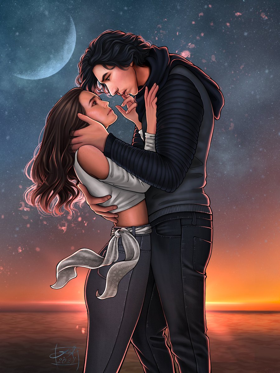 ofthebadlands1's tweet photo. before all this i'd commissioned @KaylerinArts to draw a scene from an upcoming chapter of my darkfic "no light left in the sky", i put the fic on hiatus but maybe if i stare at this STUNNING piece of art long enough i might get the motivation back. the ANGSTTTTT is palpable https://t.co/n6WDELPL2a