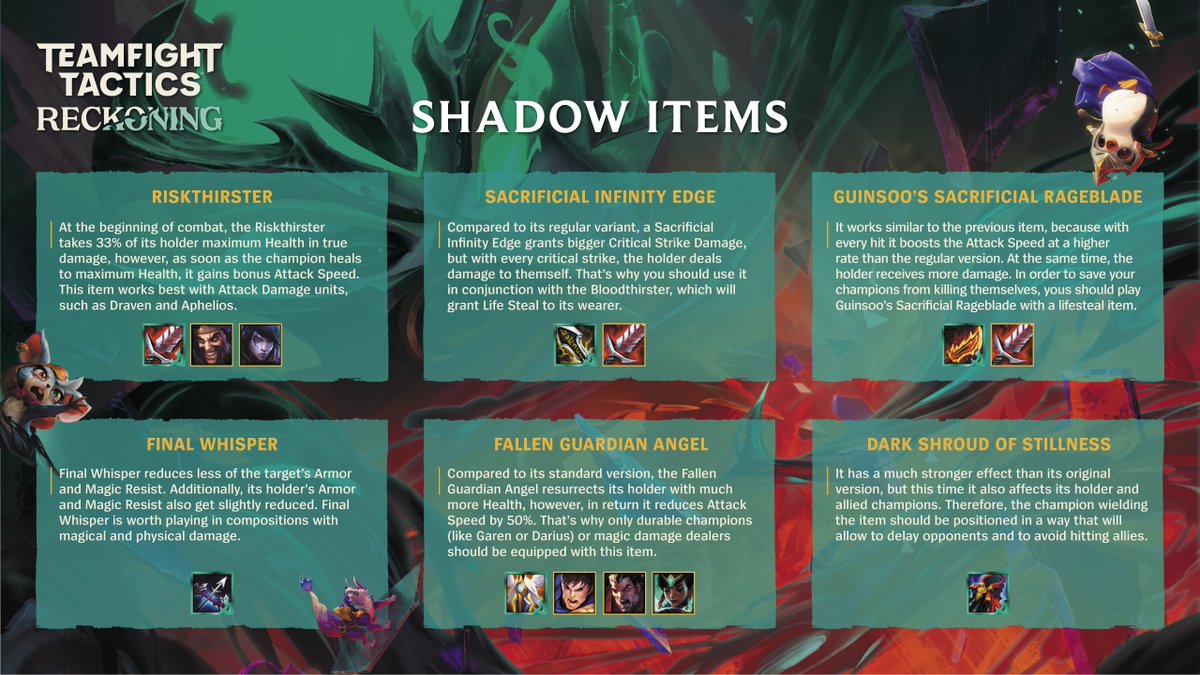 Teamfight Tactics on Twitter: "Rumor has it this is exact guide Chaos Pengu followed to become an expert in shadow items... ⚔️ https://t.co/4kxzKcRfiR" / Twitter