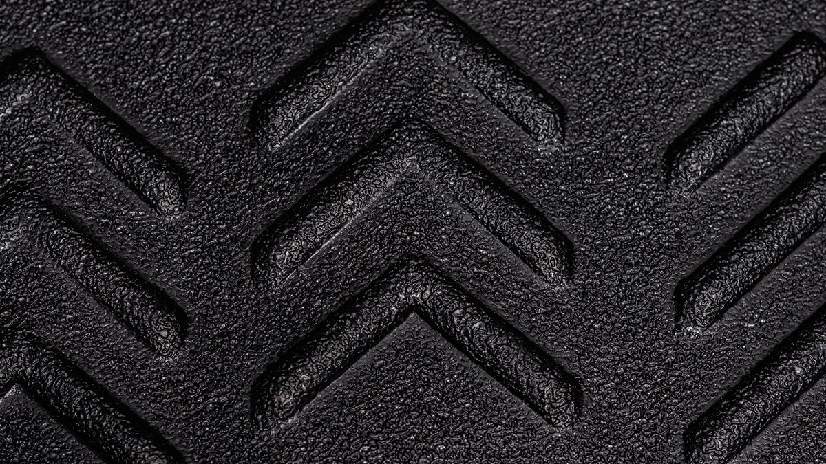 #ArmorliteAdvantage: The chevrons are positioned to help funnel water and debris toward the drain plugs, and out of the vehicle, making for easy cleanup. Oh, and they also help with traction and grip!