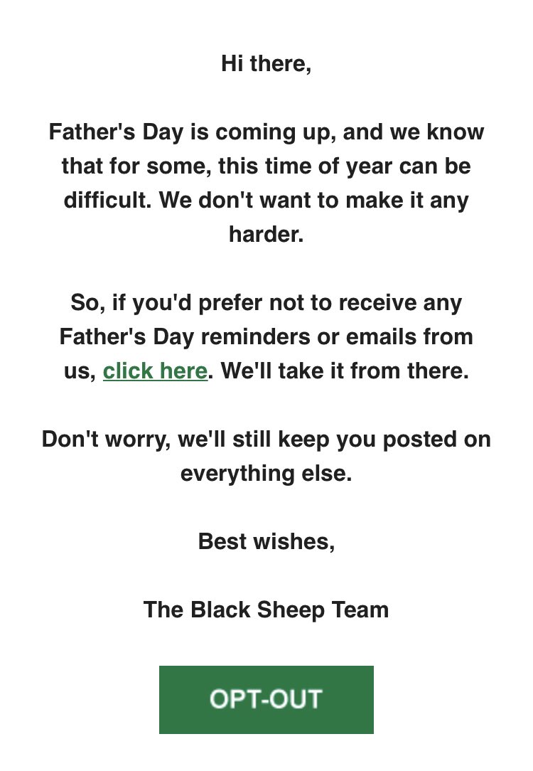 Well played <a href="/BlackSheepBeer/">Black Sheep Brewery</a> regarding #FathersDay Thoughtful #customerservices that could be replicated by other companies. #Respect #Beer