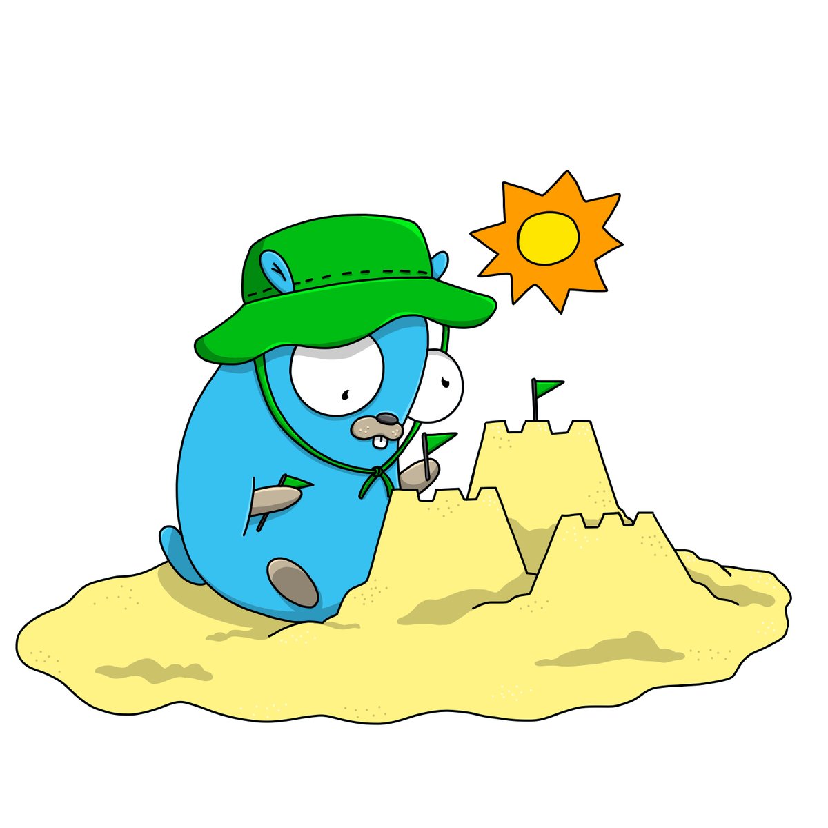 maria_nynfa's tweet photo. #golang gopher building a sandcastle at the beach.
stickers: https://t.co/ulvWZF5sLJ https://t.co/sDnH6m2oag