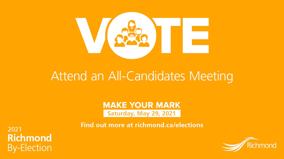 Richmond_BC's tweet photo. Do you want to meet the #RmdElxn candidates? Steveston Community Centre is holding a virtual All-Candidates Mtg on Thu, May 20 from 7-9pm. 

For more info &amp; to list your own All-Candidates Meeting, visit: https://t.co/dma4URrgBT. #RichmondBC https://t.co/PIJF4d8btq