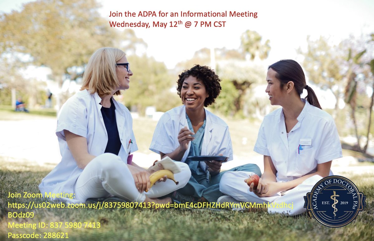 DoctoralPas's tweet photo. Join us tomorrow!  Zoom information is in the photo! https://t.co/1PEOzzWhUQ