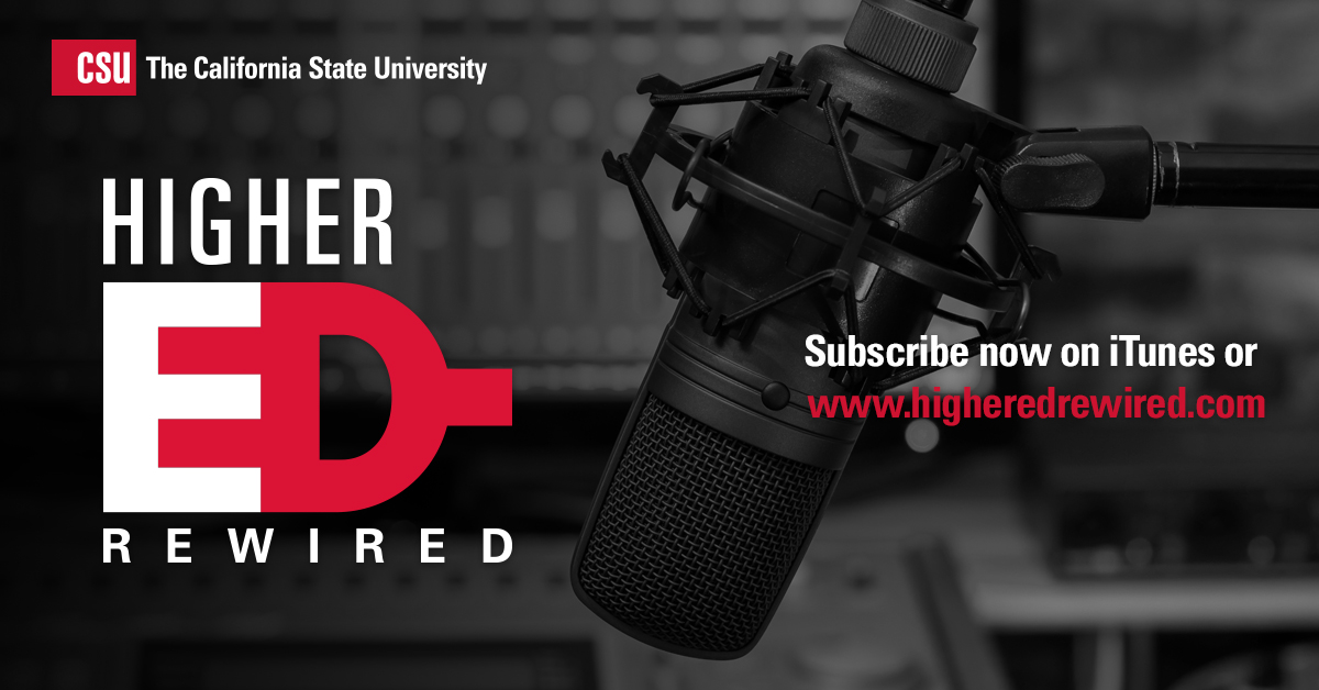 calstate's tweet photo. Interested in issues like equity, access and support for underserved and #firstgen students? Tune in to the CSU's #HigherEdRewired podcast, now in its second season, to hear from #highered leaders and experts.
Listen and subscribe at https://t.co/Ep2P00uu9Q
#GradInitiative2025 https://t.co/bl3Fp7ur8A