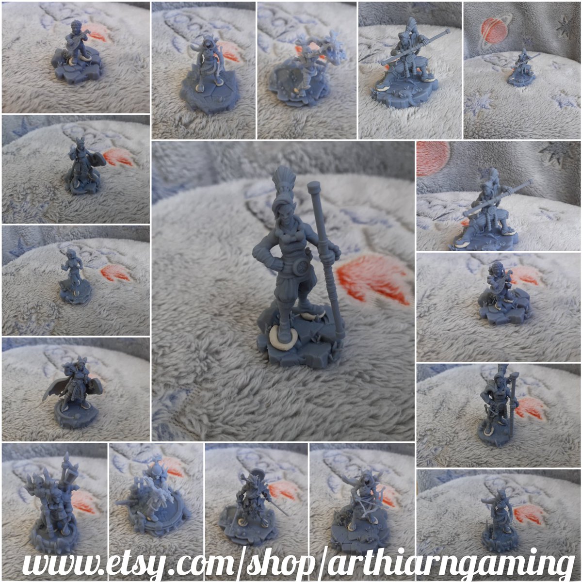 AVS3DPrint's tweet image. We have space at our local game shop. Hubby printed all these adventurer minis to take up there. I still need to get these in the shop. The detail is much better in the individual photos! #ttrpg #dnd #3DPrintedMini #pathfinder #tabletopgaming #homebrew