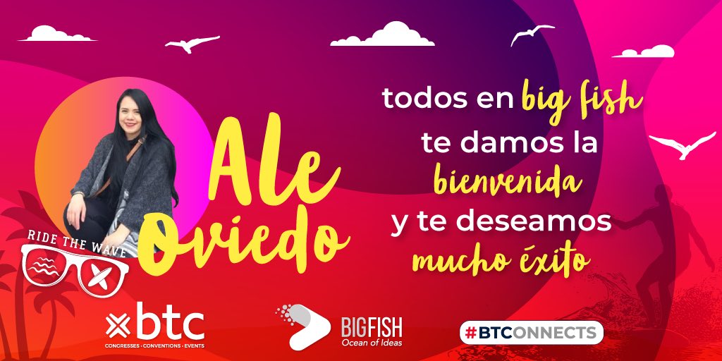 BigFish_ideas's tweet photo. Bienvenida a nuestra tabla de surf @aleoviedo_r estamos felices de tenerte en nuestro equipo y estamos seguros que será una gran aventura. 🧡 🏄‍♀️

#SurfWithUs @BTCWeGatherP #btconnects #mktdigital #mkt #agenciadepublicidad #agenciademarketing #mexico https://t.co/x0B6g4KdXr