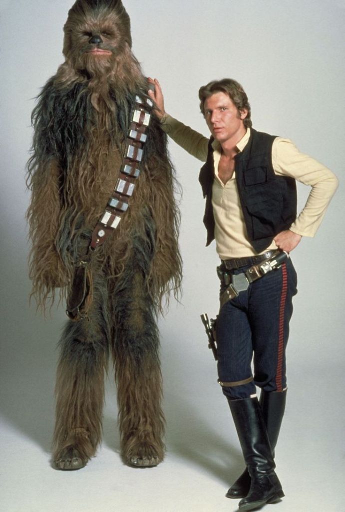 Harrison Ford and Peter Mayhew.  Han Solo and Chewbacca. https://t.co/aaJeNYkOUq
