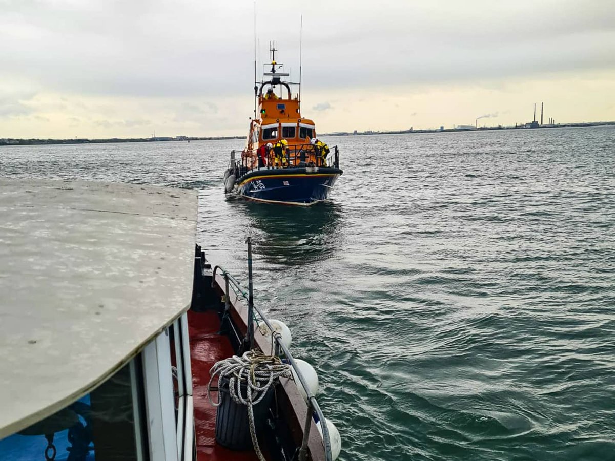 The crew have were out training today and yesterday onboard our all weather lifeboat Anna Livia getting familiar with some new towing equipment. #dunlaoghairernli #dunlaoghairelifeboat #rnli