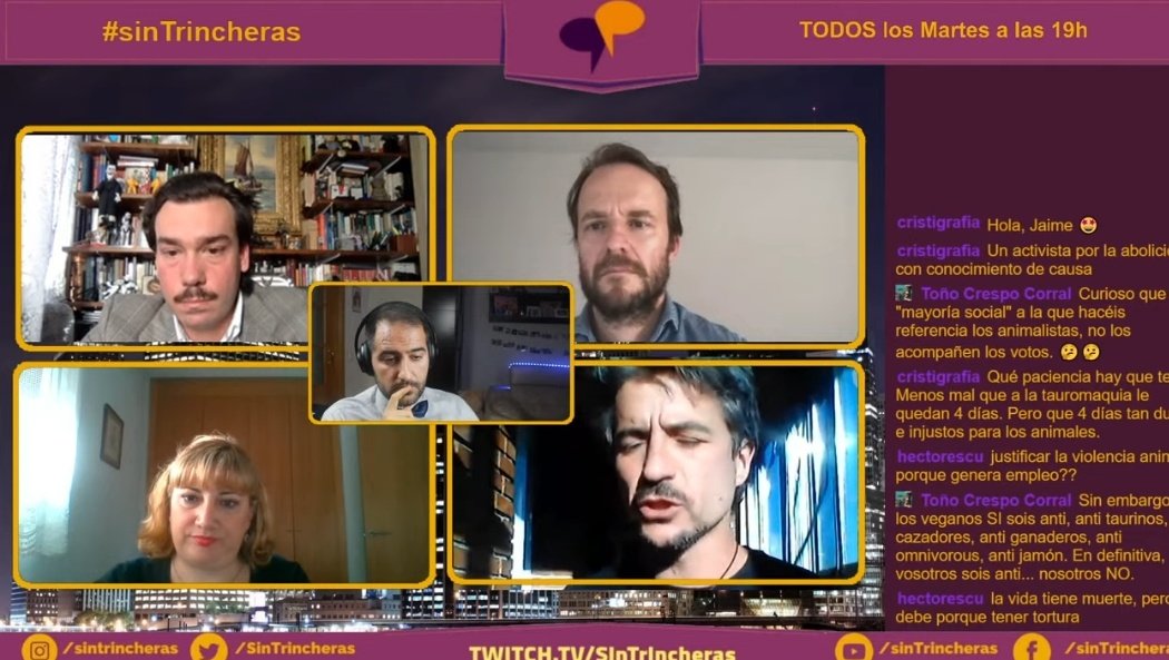 Hoy, nuestra compañera  y portavoz del Área Animalista de IU <a href="/aranesc/">Chanchy☭♀🔻</a> ha participado en un debate en <a href="/SinTrincheras/">SinTrincheras</a> defendiendo la postura de <a href="/IzquierdaUnida/">Izquierda Unida🔻🇵🇸</a> frente a la tauromaquia. Frente a la palabra, mal usada últimamente "libertad" argumentos reales y coherentes.