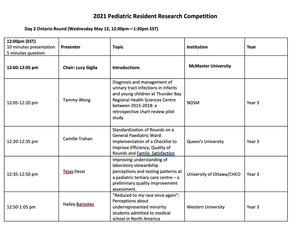 Some fantastic presentations happening right now at the Western Conference of the National Pediatric Resident Research Competition! If you're missing today, check out tomorrow's Ontario Conference: bit.ly/33GNf4x