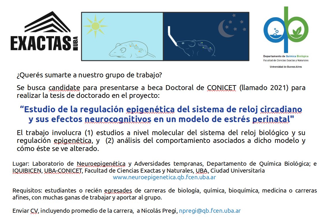nicopregi's tweet photo. Hola,
Agradecemos la difusión de la búsqueda que estamos realizando para sumar gente a nuestro grupo en @Exactas_UBA y en @iquibicen
Contacto: npregi@qb.fcen.uba.ar https://t.co/3epfpkKK2A